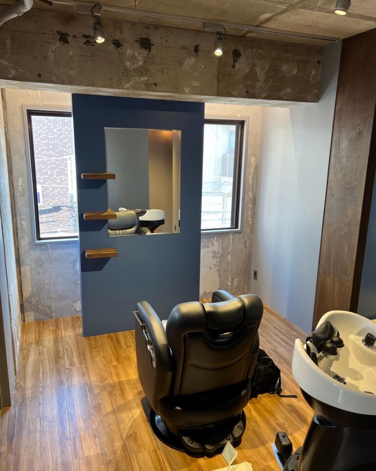 バーバーショップ新装工事